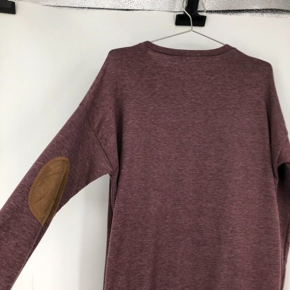 CHERISH Oversized, Tunic Pullover Sweater with Elbow Patches & Pockets S - Picture 6 of 16